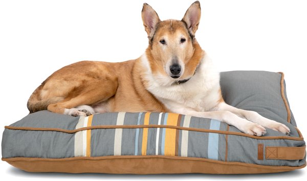 Bark and Slumber Gracie Grey StripeLarge Lounger Dog Bed slide 1 of 8