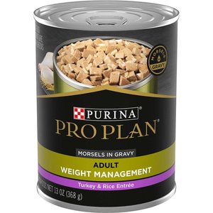 Purina Pro Plan Specialized Adult Weight Management Turkey & Rice Entree Canned Dog Food, 13-oz, case of 24