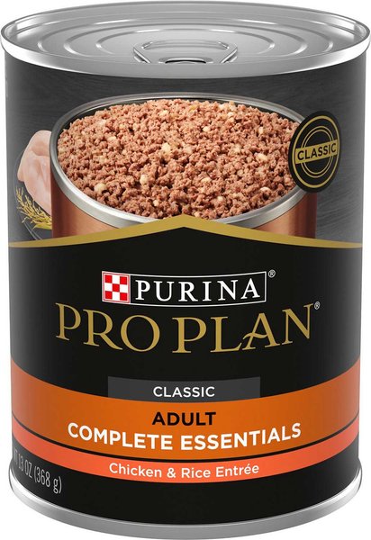 Purina Pro Plan Complete Essentials Adult Classic Chicken & Rice Entree Canned Dog Food, 13-oz, case of 12, bundle of 2 slide 1 of 10