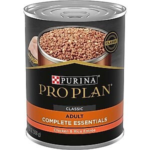 Purina Pro Plan Complete Essentials Adult Classic Chicken & Rice Entree Canned Dog Food, 13-oz, case of 24