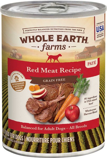 Whole Earth Farms Grain-Free Red Meat Recipe Canned Dog Food, 12.7-oz, case of 12, bundle of 2 slide 1 of 9