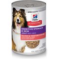 Hill's Science Diet Adult Sensitive Stomach & Skin Grain-Free Salmon & Vegetable Entree Canned Dog Food, 12.8-oz, case of 24
