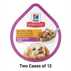 Hill's Science Diet Puppy Small Paws Chicken & Vegetable Stew Dog Food Trays, 3.5-oz, case of 24