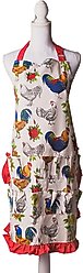 Fluffy Layers Egg Collecting Adult Full-Body Apron, Red