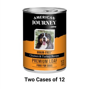 American Journey Chicken & Turkey Recipe Grain-Free Canned Dog Food, 12.5-oz, case of 12, bundle of 2