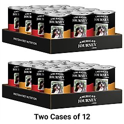 American Journey Poultry & Beef Variety Pack Grain-Free Canned Dog Food, 12.5-oz, case of 24