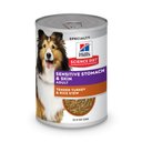 Hill's Science Diet Adult Sensitive Stomach & Skin Tender Turkey & Rice Stew Canned Dog Food, 12.5-oz, case of 24