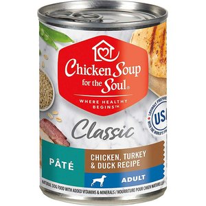Chicken Soup for the Soul Adult Pate Chicken, Turkey & Duck Recipe Canned Dog Food, 13-oz, case of 24