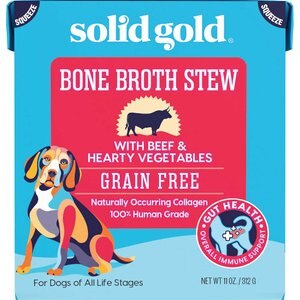 Solid Gold Beef Bone Grain-Free with Turmeric Dog Food Toppings, 11-oz box, bundle of 6