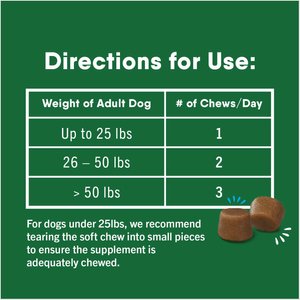 Greenies Hip & Joint Chicken Flavored Soft Chew Glucosamine Joint Supplement for Dogs, 30 count, 10.7-oz bag