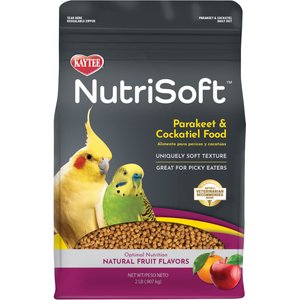Kaytee NutriSoft Parakeet & Cockatiel Bird Food, 2-lbs