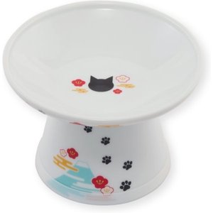 Necoichi Extra Wide Raised Cat Food Bowl, Fuji, Large, 2 cup