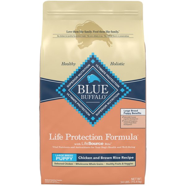 BLUE BUFFALO Life Protection Formula Puppy Chicken & Brown Rice Recipe ...