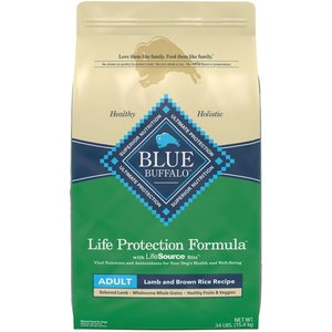 Blue Buffalo Life Protection Formula Adult Lamb & Brown Rice Recipe Dry Dog Food, 34-lb bag