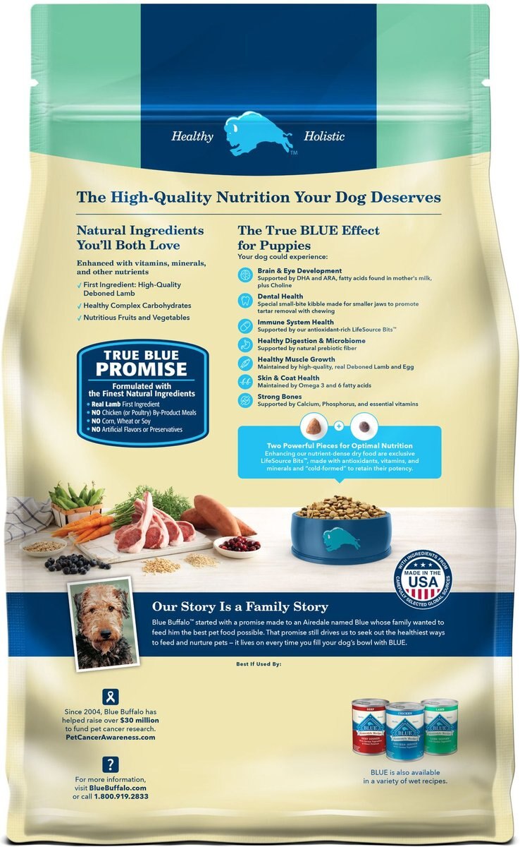 BLUE BUFFALO Life Protection Formula Puppy Lamb & Oatmeal Recipe Dry ...