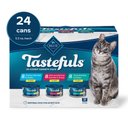 Blue Buffalo Tastefuls Tuna, Chicken, Fish & Shrimp Variety Pack Flaked Wet Cat Food, 5.5-oz can, case of 24