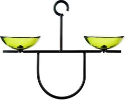 Mosaic Birds Side by Side Poppy Feeder, Lime, 1