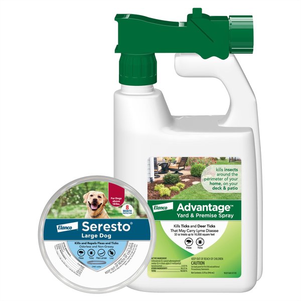 Seresto Flea & Tick Collar for Dogs, over 18 lbs + Advantage Yard & Premise Spray slide 1 of 9