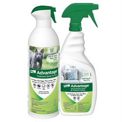 Advantage II Topical & Home & Yard Flea & Tick Spray for Cats + Household Spot & Crevice Spray