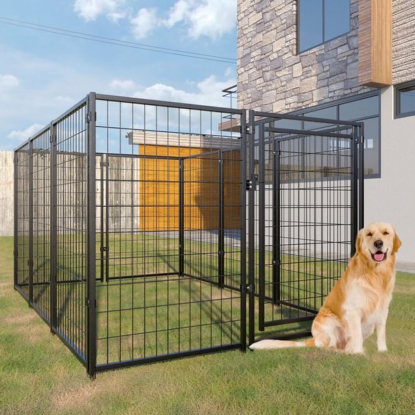 LUCKY DOG Uptown Welded Wire Dog Kennel, Cover & Frame, 6 x 4 x 4 ft