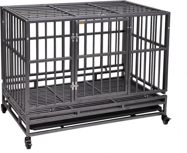 Coziwow by Jaxpety Double Door Heavy Duty Dog Crate & Removable Pan, 28.9-in slide 1 of 9