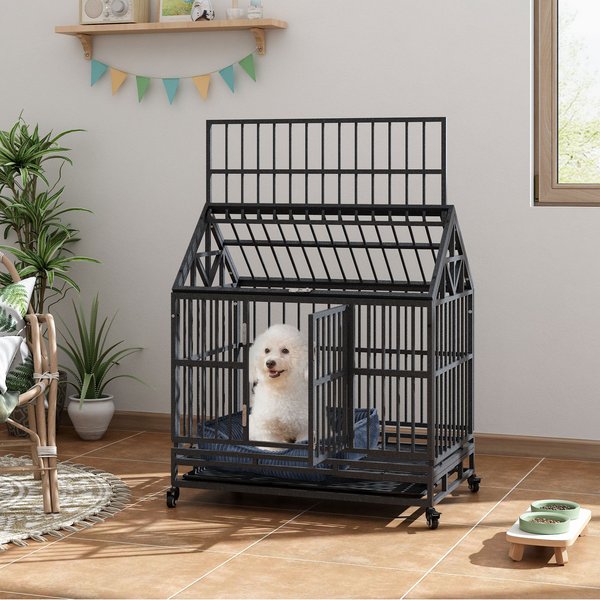 Coziwow by Jaxpety Double Door Heavy Duty Dog Crate & Removable Pan, 40.9-in slide 1 of 9