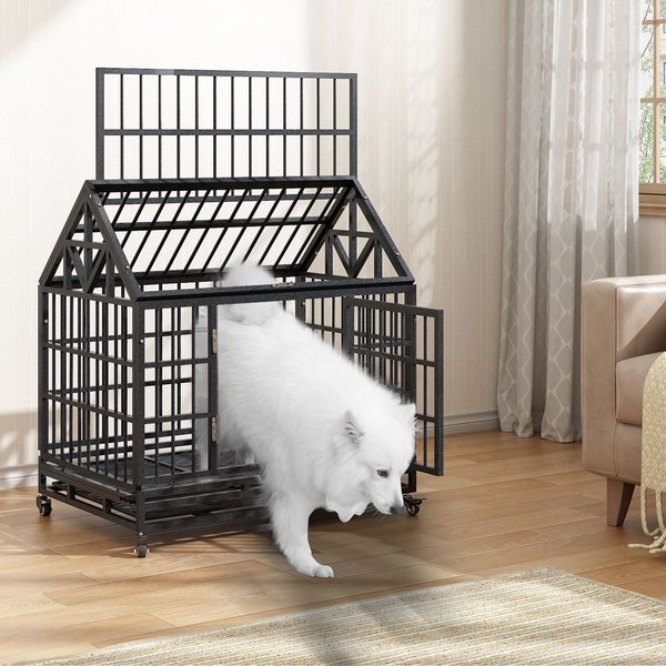 Coziwow by Jaxpety Double Door Heavy Duty Dog Crate & Removable Pan, 44-in slide 1 of 9