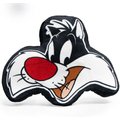 Buckle-Down Looney Tunes Sylvester the Cat Smiling Face Dog Plush Squeaker Toy 