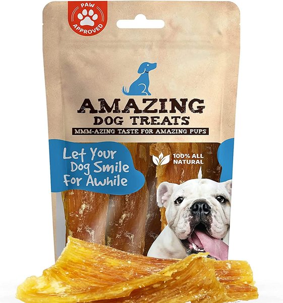 Amazing Dog Treats Backstrap Beef Tendon Dog Treats, 8-oz bag slide 1 of 8