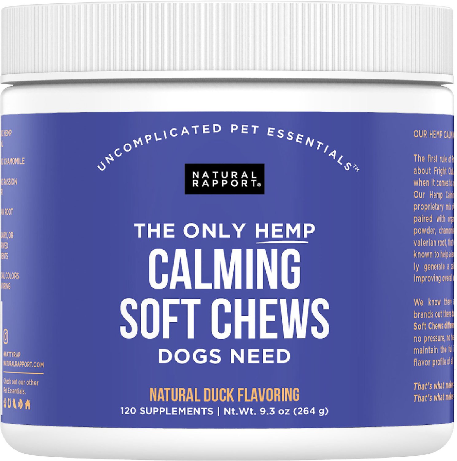 Only Natural Pet Hemp Calming Support Reviews NATURAL RAPPORT The Only Hemp Calming Soft Chews Dogs Need Calming