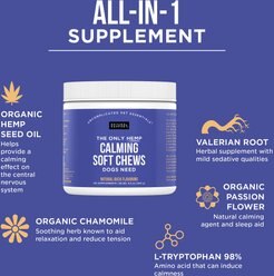 Natural Rapport The Only Hemp Calming Soft Chews Dogs Need Calming Supplement for Dogs, 120 count slide 2 of 5