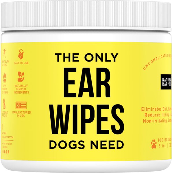 Natural Rapport The Only Dog Ear Wipes, 100 count slide 1 of 5