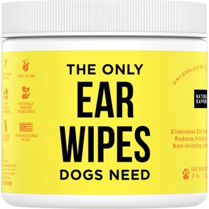 Natural Rapport The Only Dog Ear Wipes, 100 count