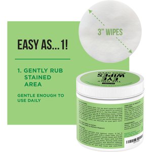 Natural Rapport The Only Dog Eye Wipes, 100 count