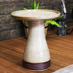 Sunnydaze Decor Duo-Tone Outdoor Glazed Ceramic Bird Bath slide 2 of 9