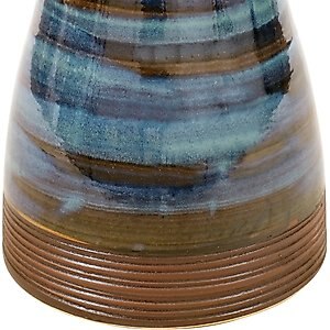 Sunnydaze Decor Duo-Tone Ceramic Bird Bath, Blue