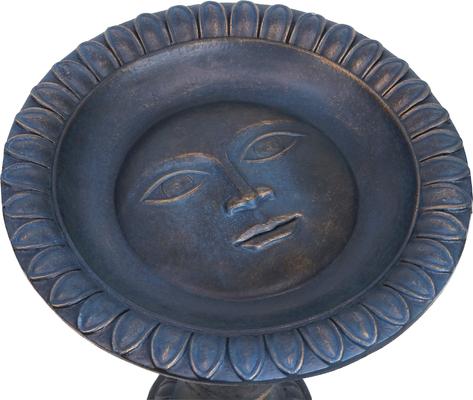 Show full view: Sunnydaze Decor Façade du Soleil Reinforced Concrete Bird Bath slide 3 of 10