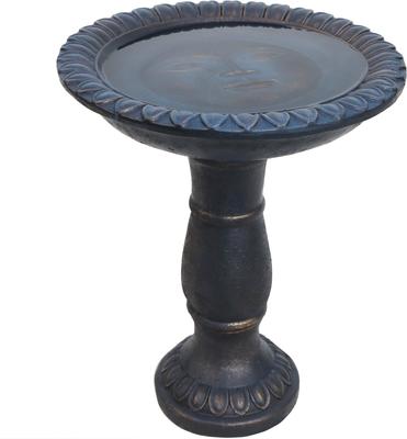 Show full view: Sunnydaze Decor Façade du Soleil Reinforced Concrete Bird Bath slide 8 of 10