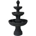 Sunnydaze Decor 3-Tier Flower Blossom Electric Water Fountain