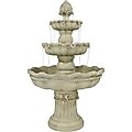 Sunnydaze Decor 3-Tier Pineapple Outdoor Water Fountain