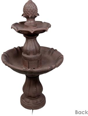 Show full view: Sunnydaze Decor 2-Tier Curved Plinth Outdoor Water Fountain slide 7 of 10
