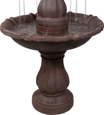 Show full view: Sunnydaze Decor 2-Tier Curved Plinth Outdoor Water Fountain slide 8 of 10