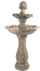 Sunnydaze Decor 2-Tier Arcade Solar Water Fountain, Earth