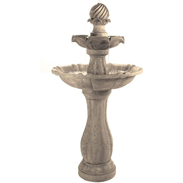 SUNNYDAZE DECOR 2-Tier Solar Outdoor Water Fountain, Earth - Chewy.com