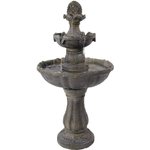 SUNNYDAZE DECOR 2-Tier Solar Outdoor Water Fountain, Earth - Chewy.com