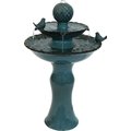 Sunnydaze Decor 2-Tier Resting Birds Ceramic Outdoor Water Fountain