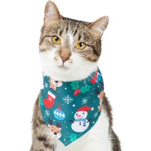 Frisco Snowman & Reindeer Dog & Cat Bandana, X-Small/Small