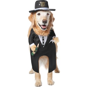 Frisco Front Walking New Years Tuxedo Dog & Cat Costume, Medium