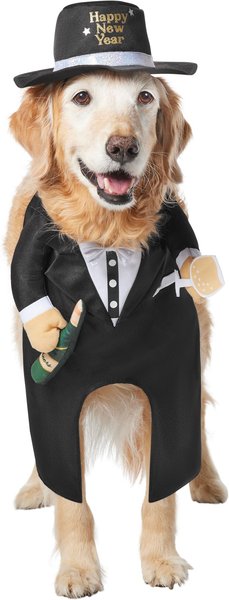 Frisco Front Walking New Years Tuxedo Dog & Cat Costume, X-Large slide 1 of 9