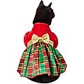 Frisco Red & Green Plaid Dog & Cat Dress, X-Small